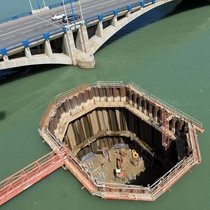 How bridge foundations are laid in waterways