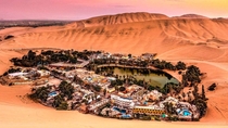Huacachina near Ica in Peru which works as a touristic oasis