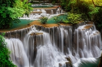 Huai Mae Kamin Waterfall Thailand  by Anek S