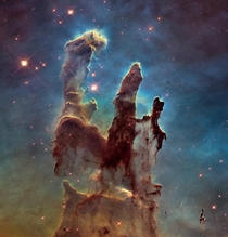 Hubble th Anniversary Pillars of Creation Photo Credit Hubble Space Telescope I know you have probably all seen the pillars of creation before they are a very famous mass of space dust after all so Im posting for those who havent seen it before