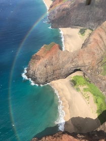 I also got the chance to catch a single engine cessna flight around the Npali Coast in Kauai Hawaii It happened to be right as a rain storm left and I captured this amazing photo of a double rainbow 