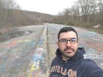 I bet its cheating but this is the painted highway in Centralia PA First time Ive been on it and no one is here