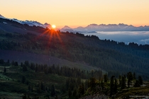 I captured the break of dawn during a recent backpacking trip to Mount Baker WA 