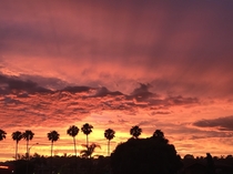 I caught this nice sunset while pumping gas recently Carlsbad CA