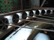 I climbed into the swing mechanism of a  railroad swing bridge Superior WI More photos in comments 