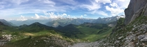 I dont see the French pyrnes on here very often so heres a panorama of the Ossau valley I took whilst hiking there 