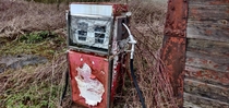 I found an abandoned petrol pump next to an abandoned garage 