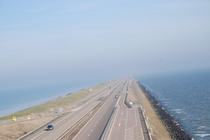 I found this picture from the km long Afsluitdijk in The Netherlands Its a long straight stretch I love this picture