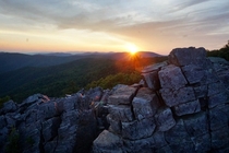 I guess it was worth getting up at am for this Blackrock Summit sunrise in Shenandoah National Park 