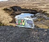 I guess this abandoned caravan in Rannoch Moor belongs to Berto now 