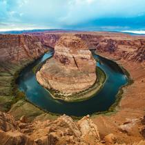 I know Horseshoe Bend gets posted a lot but I recently was there and got a shot Its more magnificent in person than any photos can show OC 
