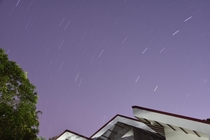 I know this is nothing compared to ones here But this is my st picture of the stars I didnt know about the time-lapse thing and stacking them together Ill get one soon like that