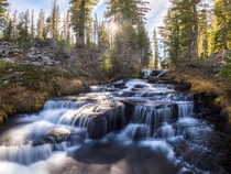 I love mountain creeks Heres a small waterfall in Lassen National Park in Northern California 