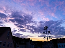 I love taking pictures of the sky and this subreddit seems to be perfect to share Here is a sunset at my hometown Germany