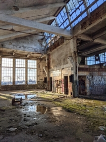 I love the moss the thrives in abandoned factories like this one