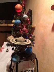 I made a Solar System Christmas tree 