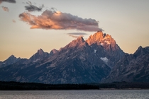 I managed to wake my lazy self up in time for this grand sunrise on Grand Teton 