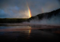 I planned to photograph the sunset in Yellowstone but saw this incredible rainbow instead 