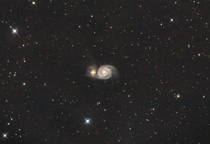 I pointed my telescope at the Whirlpool Galaxy for  hours and got this picture of it