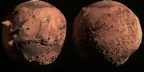 I rendered Mars with its features exaggerated x 