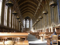 I see your University of Michigan and raise you with Suzzallo Library University of Washington 