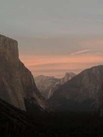 I shot this yesterday from Tunnel View Yosemite National Park Not able get over this sunset colors 