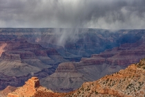 I thought rain would put a damper on my day trip to the Grand Canyon but it made the photos that much better 