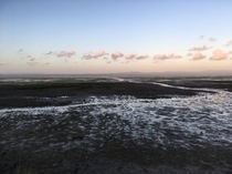 I thought the evening reflection of the water puddles left at low tide looked cool Leadbetter Point SP WA 
