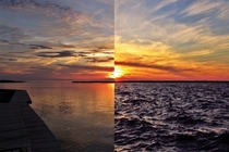 I took a couple pictures  hours apart in the Pamlico Sound NC 
