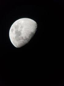 I took a picture of the moon through a telescope