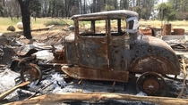 I took this picture last year of whats left of a classic car from the Paradise California fire a couple years ago Very sad