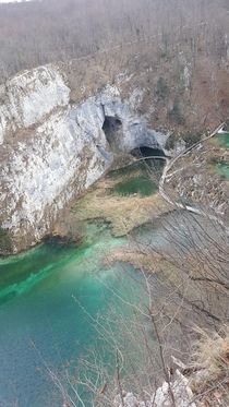 I was just there too  - clearly Spring hadnt arrived yet Plitvie Lakes National Park Croatia 