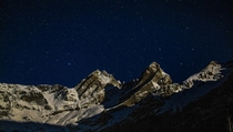 I went to the valley of Pineta with the intention of making my first photographs at the stars and I found this stamp There was enough light in the sky by the moon and it was easy to appreciate the snowy peaks of the Pyrenees  Photo by Yoli Wyrd
