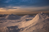 Ice dunes along the shore of Lake Ontario  