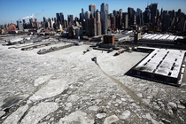 Ice floes are viewed along the Hudson River in Manhattan on a frigidly cold day New York Feb   Spencer Platt 