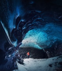 Iceland glacial cave  photo by Daniel Korzhonov 