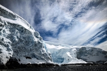 Icewall at Antarctica peninsula 