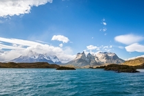 Icy Blue Waters of Torres del Paine in Chilean Patagonia    