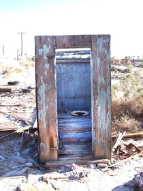 If this Outhouse could tell tales Im sure it would have plenty of them Salton sea CA 