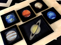 Im cross-stitching the solar system and just finished Saturn 