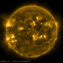 Image of the sun on December   