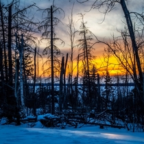 Image taken at sunset in Northern Saskatchewan Canada OC   