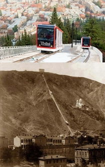 In case youre wondering how old the Tbilisi funicular is it opened in  They were going to build another district of the city up on the hill But that never came to be Perhaps its a good idea to mull today