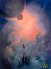 In Contemplation of the Universe by me John Pitre Oil on Canvas