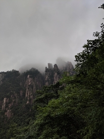 In the clouds Huangshan Mountain China 