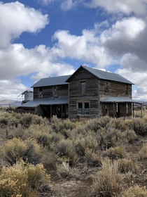 In the deepest depths of southern Oregon where the map ends there is this house on an abandoned ranch Here there be monsters