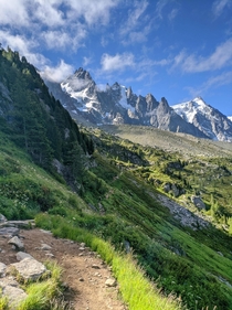 In the French Alps above Chamonix 
