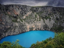 In  years I never seen this colour Blue Lake ImotskiCroatia 