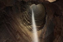 Incredible Pit  underground waterfall in NW GA by Adam Haydock 