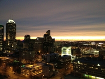 Indianapolis at sunset 
